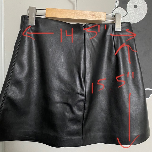 Dynamite Black Leather Skirt, Size Small - Picture 3 of 3
